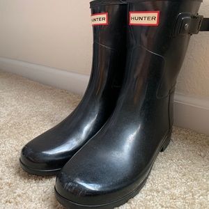 Short Gloss Hunter Rain Boots